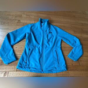 The North Face Women's Medium M GREEN teal Ski Jacket tailored fit fleece EUC